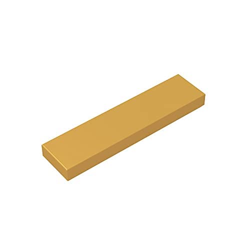 Gobricks GDS-563 Tile 1 x 4 Compatible with 2431 91143 All Major Brick Brands Toys,Building Blocks,Technical Parts,Assembles DIY (297 Pear Gold(035),30 PCS) von TYCOLE