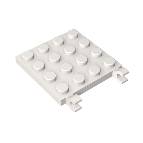 Klassische Ziegel GDS-758-080 Plate Special 4 x 4 with Clips Horizontal (thick open O clips) Kompatibel mit Lego 11399-47998 100% Kompatibel mit Lego und allen großen Ziegel-Marken von TYCOLE