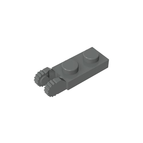 Klassische Ziegel GDS-821-072 Hinge Plate 1 x 2 Locking with 2 Fingers On End, with Groove Kompatibel mit Lego 44302-44302a-44302b 100% Kompatibel mit Lego und Allen großen Ziegel-Marken von TYCOLE