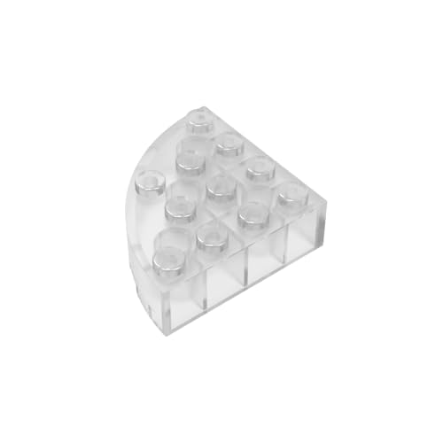 TYCOLE Gobricks GDS-1014 Brick, Round Corner 4 x 4 Full Brick Compatible with 2577 All Major Brick Brands,Building Blocks,Parts and Pieces (40 Trans-Clear(180),8 PCS) von TYCOLE