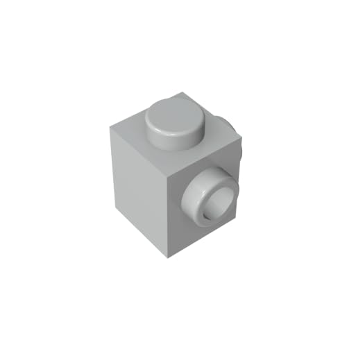 TYCOLE Gobricks GDS-1046 Brick, Modified 1 x 1 with Studs on 2 Sides, Adjacent Compatible with 26604 All Major Brick Brands,Building Blocks,Parts and Pieces (194 Light Bluish Gray(071),20PCS) von TYCOLE