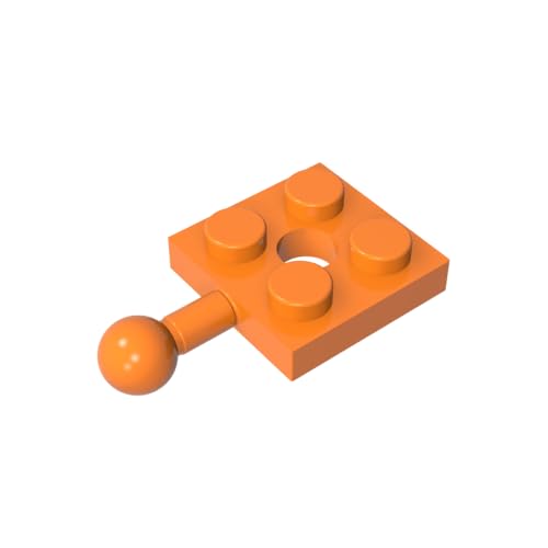 TYCOLE Gobricks GDS-1052 Plate, Modified 2 x 2 with Tow Ball and Hole Compatible with 15456 All Major Brick Brands,Building Blocks,Parts and Pieces (106 Orange(021),10PCS) von TYCOLE