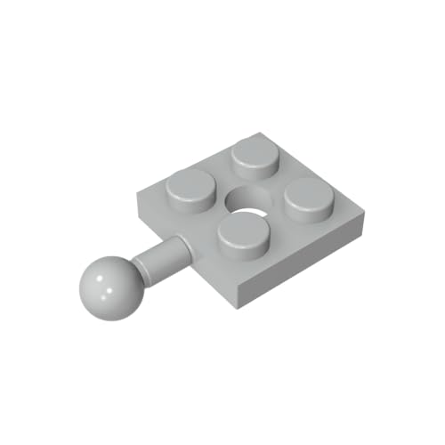 TYCOLE Gobricks GDS-1052 Plate, Modified 2 x 2 with Tow Ball and Hole Compatible with 15456 All Major Brick Brands,Building Blocks,Parts and Pieces (194 Light Bluish Gray(071),10PCS) von TYCOLE