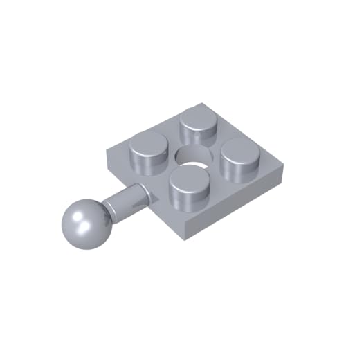 TYCOLE Gobricks GDS-1052 Plate, Modified 2 x 2 with Tow Ball and Hole Compatible with 15456 All Major Brick Brands,Building Blocks,Parts and Pieces (315 Flat Silver(073),10PCS) von TYCOLE