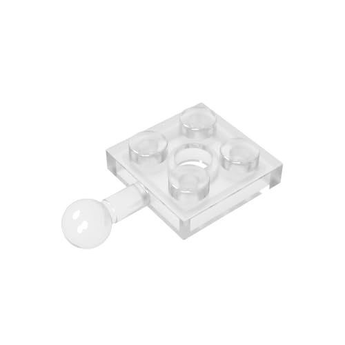 TYCOLE Gobricks GDS-1052 Plate, Modified 2 x 2 with Tow Ball and Hole Compatible with 15456 All Major Brick Brands,Building Blocks,Parts and Pieces (40 Trans-Clear(180),200PCS) von TYCOLE