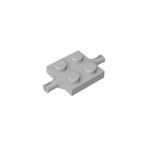 TYCOLE Gobricks GDS-1060 Plate, Modified 2 x 2 with Wheels Holder Compatible with 4600 All Major Brick Brands,Building Blocks,Parts and Pieces (194 Light Bluish Gray(071),500PCS) von TYCOLE