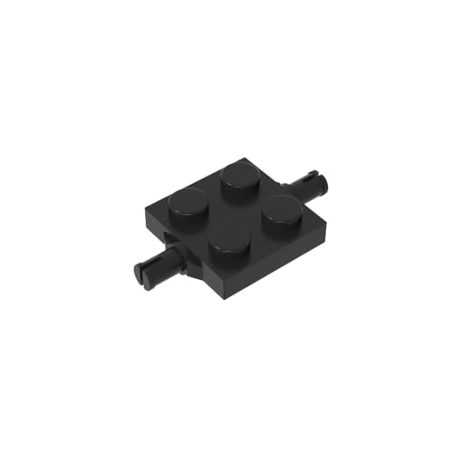 TYCOLE Gobricks GDS-1060 Plate, Modified 2 x 2 with Wheels Holder Compatible with 4600 All Major Brick Brands,Building Blocks,Parts and Pieces (26 Black(080),500PCS) von TYCOLE