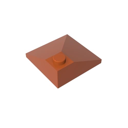 TYCOLE Gobricks GDS-1077 Slope 33 3 x 3 Double Convex Corner Compatible with 3675 All Major Brick Brands,Building Blocks,Parts and Pieces (38 Dark Orange(083),15PCS) von TYCOLE