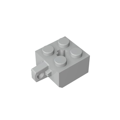 TYCOLE Gobricks GDS-1082 Hinge Brick 2 x 2 Locking with 1 Finger Vertical Compatible with 30389 All Major Brick Brands,Building Blocks,Parts and Pieces (194 Light Bluish Gray(071),160PCS) von TYCOLE