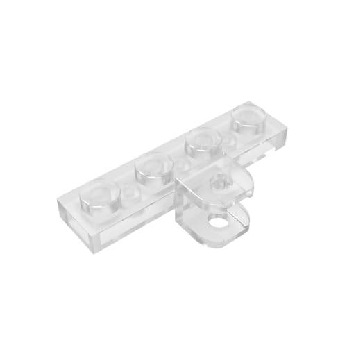 TYCOLE Gobricks GDS-1121 Plate, Modified 1 x 4 with Tow Ball Socket, Flattened with Holes Compatible with 98263 All Major Brick Brands,Building Blocks,Parts and Pieces (40 Trans-Clear(180),360PCS) von TYCOLE