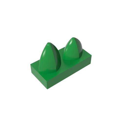 TYCOLE Gobricks GDS-1271 Plate 1x2 Special with Two Vertical Teeth Compatible with 15209 All Major Brick Brands,Building Blocks,Parts and Pieces (28 Green(040),40 PCS) von TYCOLE