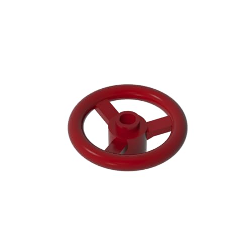 TYCOLE Gobricks GDS-1283 Steering Wheel 24 Compatible with 2819 All Major Brick Brands,Building Blocks,Parts and Pieces (154 Dark Red(014),25 PCS) von TYCOLE