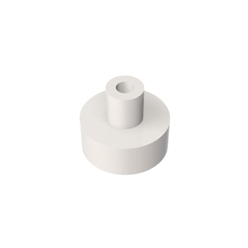 TYCOLE Gobricks GDS-1291 Tile, Round 1 x 1 with Bar and Pin Holder Compatible with 20482 31561 All Major Brick Brands,Building Blocks,Parts and Pieces (1 White(090),1200 PCS) von TYCOLE