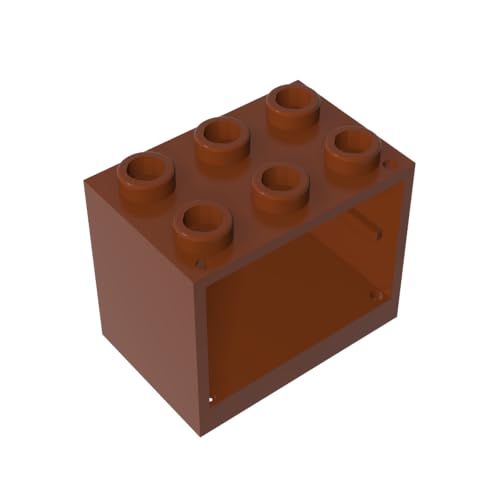 TYCOLE Gobricks GDS-1299 Cupboard 2X3X2 Compatible with 92410 4532 All Major Brick Brands,Building Blocks,Parts and Pieces (192 Reddish Brown(081),10 PCS) von TYCOLE