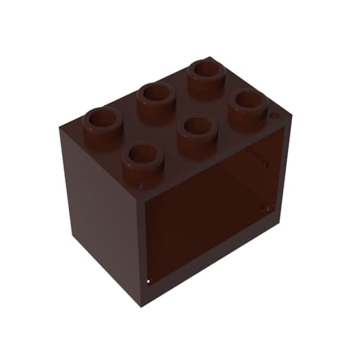 TYCOLE Gobricks GDS-1299 Cupboard 2X3X2 Compatible with 92410 4532 All Major Brick Brands,Building Blocks,Parts and Pieces (308 Dark Brown(082),10 PCS) von TYCOLE