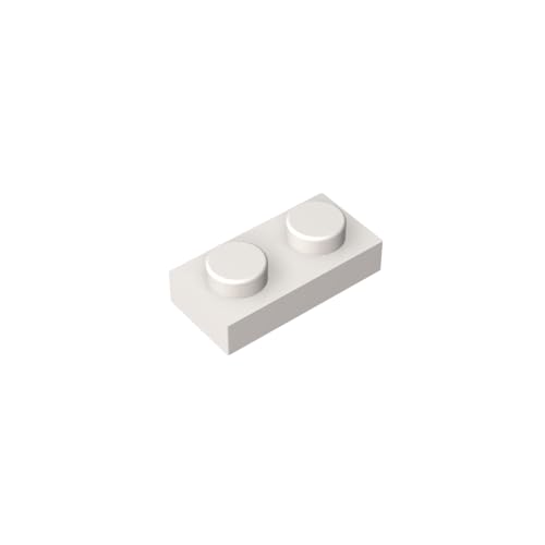 TYCOLE Gobricks GDS-502 Plate 1 x 2 Compatible with 3023 All Major Brick Brands,Building Blocks,Parts and Pieces (1 White(090),1000PCS) von TYCOLE