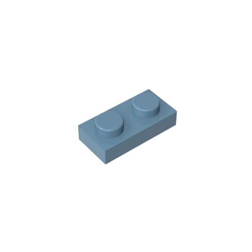 TYCOLE Gobricks GDS-502 Plate 1 x 2 Compatible with 3023 All Major Brick Brands,Building Blocks,Parts and Pieces (135 Sand Blue(054),1000PCS) von TYCOLE