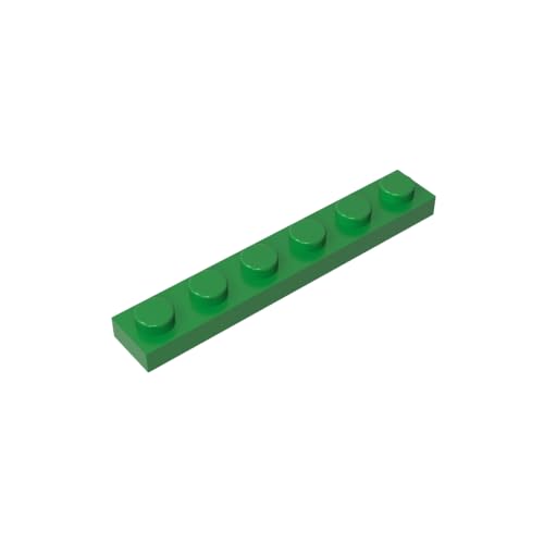 TYCOLE Gobricks GDS-505 Plate 1 x 6 Compatible with 3666 All Major Brick Brands,Building Blocks,Parts and Pieces (28 Green(040),20PCS) von TYCOLE