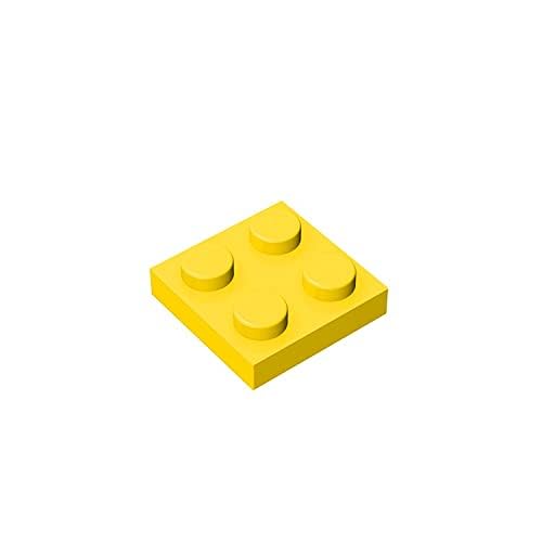 TYCOLE Gobricks GDS-509 Plate 2 x 2 Compatible with 3022 All Major Brick Brands Toys Building Blocks Technical Parts Assembles DIY (24 Yellow(030),30 PCS) von TYCOLE