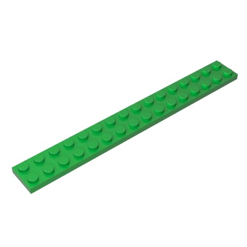 TYCOLE Gobricks GDS-517 Plate 2 x 16 Compatible with 4282 All Major Brick Brands Toys Building Blocks Technical Parts Assembles DIY (37 Bright Green(043),5 PCS) von TYCOLE