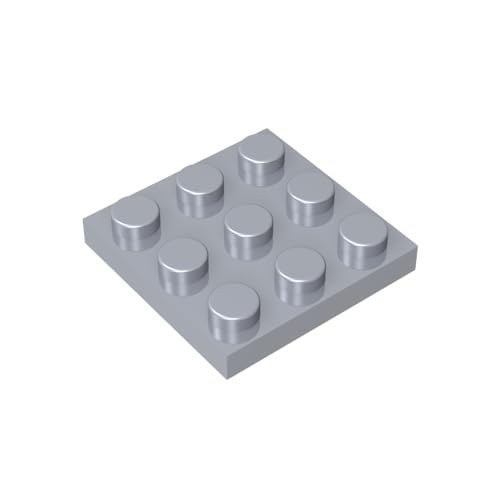 TYCOLE Gobricks GDS-518 Plate 3 x 3 Compatible with 11212 All Major Brick Brands Toys Building Blocks Technical Parts Assembles DIY (315 Flat Silver(073),600 PCS) von TYCOLE