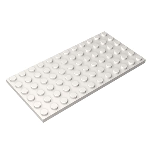 TYCOLE Gobricks GDS-526 Plate 6 x 12 Compatible with 3028 All Major Brick Brands Toys Building Blocks Technical Parts Assembles DIY (1 White(090),3 PCS) von TYCOLE