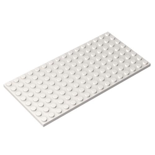 TYCOLE Gobricks GDS-529 Plate 8 x 16 Compatible with 92438 All Major Brick Brands Toys,Building Blocks,Technical Parts,Assembles DIY (1 White(090),40 PCS) von TYCOLE