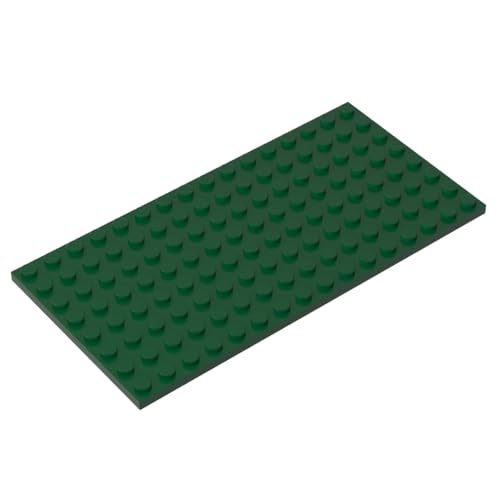 TYCOLE Gobricks GDS-529 Plate 8 x 16 Compatible with 92438 All Major Brick Brands Toys,Building Blocks,Technical Parts,Assembles DIY (141 Dark Green(047),2 PCS) von TYCOLE