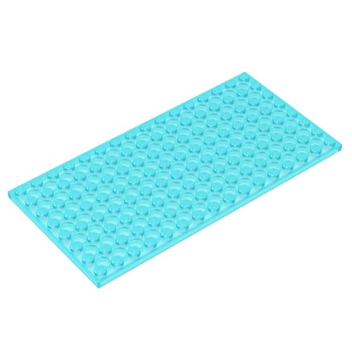 TYCOLE Gobricks GDS-529 Plate 8 x 16 Compatible with 92438 All Major Brick Brands Toys,Building Blocks,Technical Parts,Assembles DIY (42 Trans-Light Blue(152),2 PCS) von TYCOLE