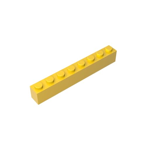 TYCOLE Gobricks GDS-536 Brick 1 x 8 Compatible with 3008 All Major Brick Brands Toys Building Blocks Technical Parts Assembles DIY (24 Yellow(030),10 PCS) von TYCOLE