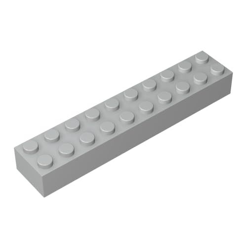 TYCOLE Gobricks GDS-545 Brick 2 x 10 Compatible with 3006 92538 Pieces of Children's All Major Brick Brands Toys Building Blocks Technical Parts Assembles DIY (194 Light Bluish Gray(071),5 PCS) von TYCOLE