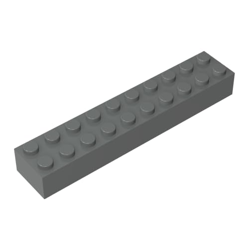 TYCOLE Gobricks GDS-545 Brick 2 x 10 Compatible with 3006 92538 Pieces of Children's All Major Brick Brands Toys Building Blocks Technical Parts Assembles DIY (199 Dark Bluish Gray(072),100 PCS) von TYCOLE