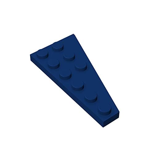 TYCOLE Gobricks GDS-551 Wedge, Plate 6 x 3 Left Compatible 54384 All Major Brick Brands Toys,Building Blocks,Technical Parts (140 Dark Blue(055),15 PCS) von TYCOLE