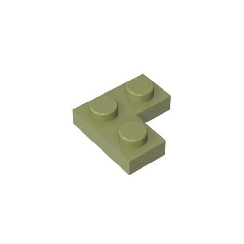 TYCOLE Gobricks GDS-585 Plate 2 x 2 Corner Compatible with 2420 All Major Brick Brands Toys Building Blocks Technical Parts Assembles DIY (330 Olive Green(049),30 PCS) von TYCOLE