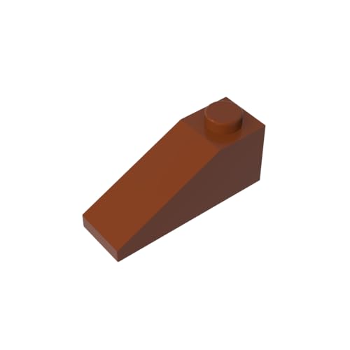 TYCOLE Gobricks GDS-586 Slope 33 3 x 1 Compatible with 4286 All Major Brick Brands Toys Building Blocks Technical Parts Assembles DIY (192 Reddish Brown(081),25 PCS) von TYCOLE