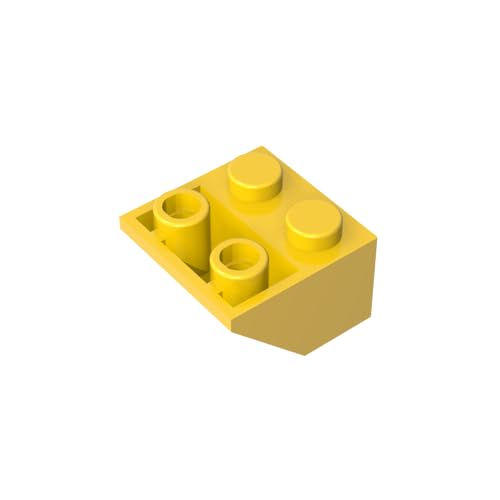 TYCOLE Gobricks GDS-599 Compatible with 3660 ROOF Tile 2X2/45 INV. - 2x2 45 Reverse Slope All Major Brick Brands,Building Blocks,Technical Parts,Assembles DIY (24 Yellow(030),20 PCS) von TYCOLE