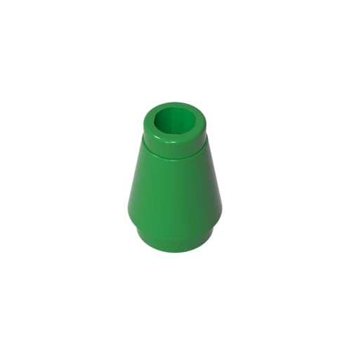 TYCOLE Gobricks GDS-606 Nose Cone Small 1X1 - Compatible with 4589 6188 59900 64288 All Major Brick Brands Toys Building Blocks Technical Parts Assembles DIY (28 Green(040),1000PCS) von TYCOLE