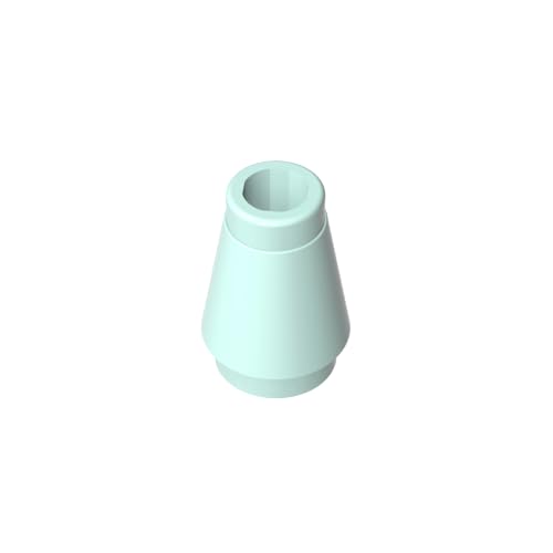 TYCOLE Gobricks GDS-606 Nose Cone Small 1X1 - Compatible with 4589 6188 59900 64288 All Major Brick Brands Toys Building Blocks Technical Parts Assembles DIY (323 Light Aqua(045),1000PCS) von TYCOLE