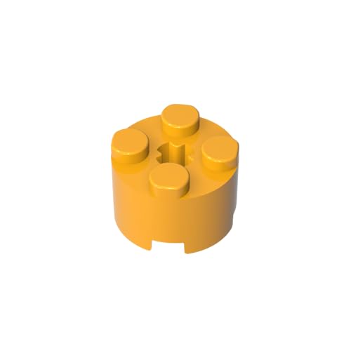 TYCOLE Gobricks GDS-607 2x2 Cylindrical Tiles Compatible with 6143 3941 All Major Brick Brands Toys Building Blocks Technical Parts Assembles DIY (191 Bright Light Orange(036),20 PCS) von TYCOLE