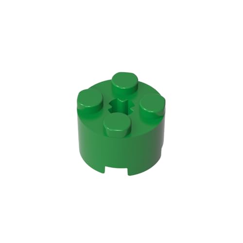 TYCOLE Gobricks GDS-607 2x2 Cylindrical Tiles Compatible with 6143 3941 All Major Brick Brands Toys Building Blocks Technical Parts Assembles DIY (28 Green(040),20 PCS) von TYCOLE