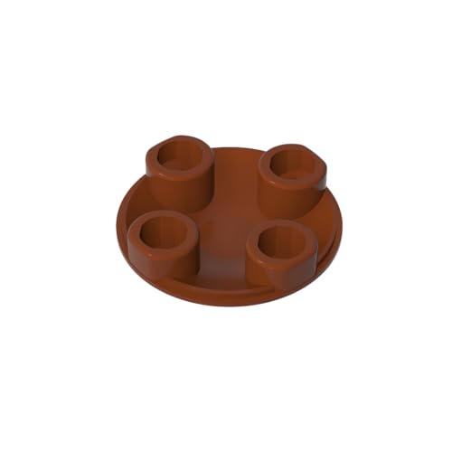 TYCOLE Gobricks GDS-608 Slide Shoe Round 2X2 Compatible with 2654 54196 All Major Brick Brands Toys Building Blocks Technical Parts Assembles DIY (192 Reddish Brown(081),50 PCS) von TYCOLE