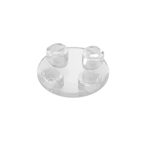 TYCOLE Gobricks GDS-608 Slide Shoe Round 2X2 Compatible with 2654 54196 All Major Brick Brands Toys Building Blocks Technical Parts Assembles DIY (40 Trans-Clear(180),50 PCS) von TYCOLE