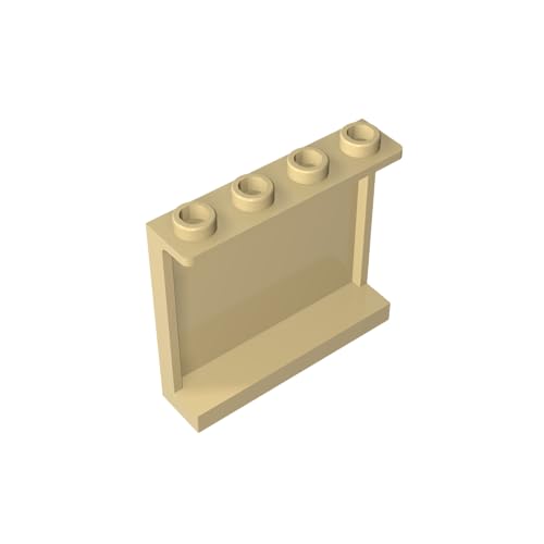 TYCOLE Gobricks GDS-751 Wall Element 1X4X3 ABS- x4x3 Wallboard Compatible with 60581 All Major Brick Brands Toys,Building Blocks,Technical Parts,Assembles DIY (5 Tan(031),10 PCS) von TYCOLE