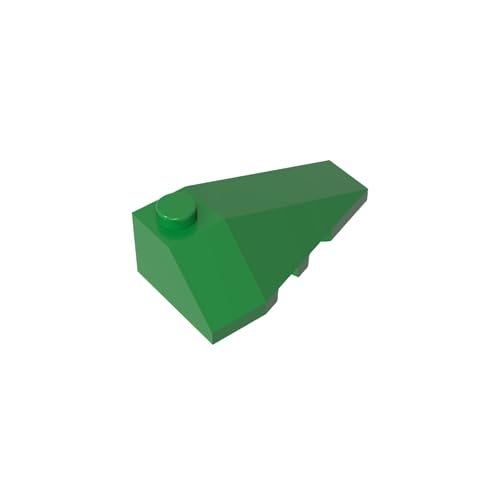 TYCOLE Gobricks GDS-754 Right ROOF Tile 2X4 W/Angle Compatible with 43711 All Major Brick Brands Toys,Building Blocks,Technical Parts,Assembles DIY (28 Green(040),400 PCS) von TYCOLE