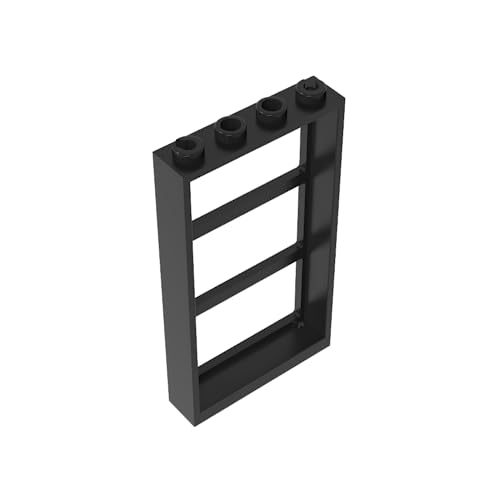 TYCOLE Gobricks GDS-764 Window 1x4x6 Frame with 3 Panes Compatible with 57894 All Major Brick Brands Toys,Building Blocks,Technical Parts,Assembles DIY (26 Black(080),5 PCS) von TYCOLE