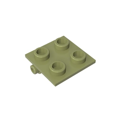 TYCOLE Gobricks GDS-830 Hinge Brick 2 x 2 Top Plate Compatible with 6134 Children's Toys Assembles Building Blocks Technical (330 Olive Green(049),25 PCS) von TYCOLE