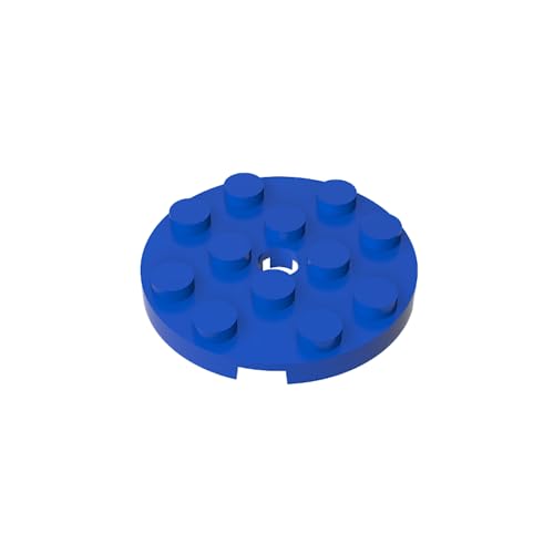 TYCOLE Gobricks GDS-841 Plate, Round 4 x 4 with HolePlate 2 x 4 Compatible with 60474 Children's Toys Assembles Building Blocks (23 Blue(050),15 PCS) von TYCOLE