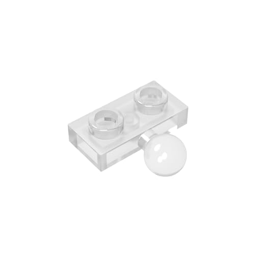 TYCOLE Gobricks GDS-849 Plate, Modified 1 x 2 with Tow Ball on Side Compatible with 14417 Children's Toys Assembles Building Block (40 Trans-Clear(180),40 PCS) von TYCOLE