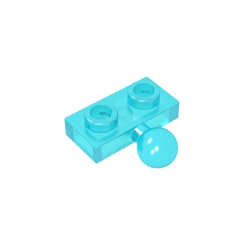 TYCOLE Gobricks GDS-849 Plate, Modified 1 x 2 with Tow Ball on Side Compatible with 14417 Children's Toys Assembles Building Block (42 Trans-Light Blue(152),40 PCS) von TYCOLE