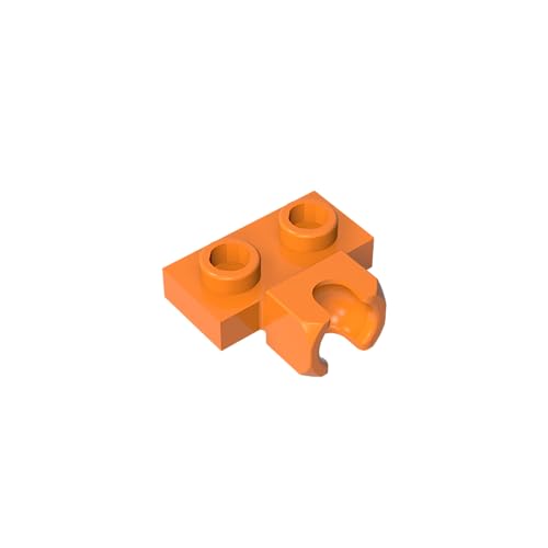 TYCOLE Gobricks GDS-850 Plate, Modified 1 x 2 with Small Tow Ball Socket on Side Compatible with 14704 Pieces of Children's Toys (106 Orange(021),400 PCS) von TYCOLE